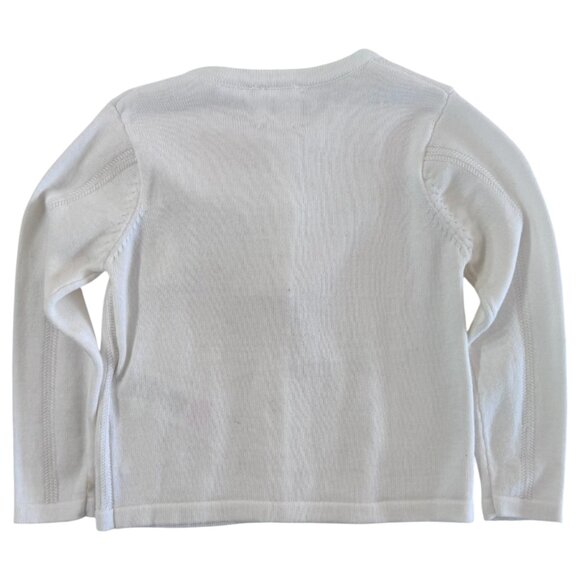 CARREMENT BEAU - KNIT CARDIGAN - IVORY - 100% COTTON - NWT - Picture 3 of 6